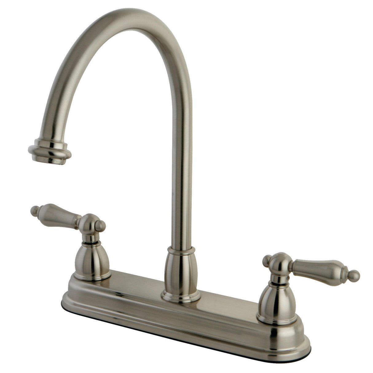 Restoration KB3748AL Two-Handle 3-Hole Deck Mount 8" Centerset Kitchen Faucet, Brushed Nickel