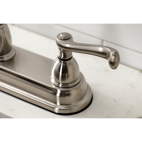 KB3748FL Two-Handle 3-Hole Deck Mount 8" Centerset Kitchen Faucet, Brushed Nickel