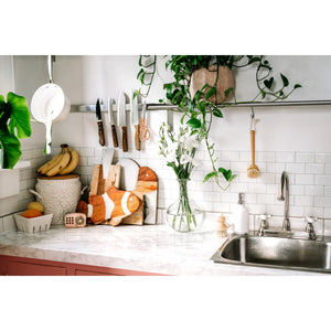 Restoration KB3748PX Two-Handle 3-Hole Deck Mount 8" Centerset Kitchen Faucet, Brushed Nickel