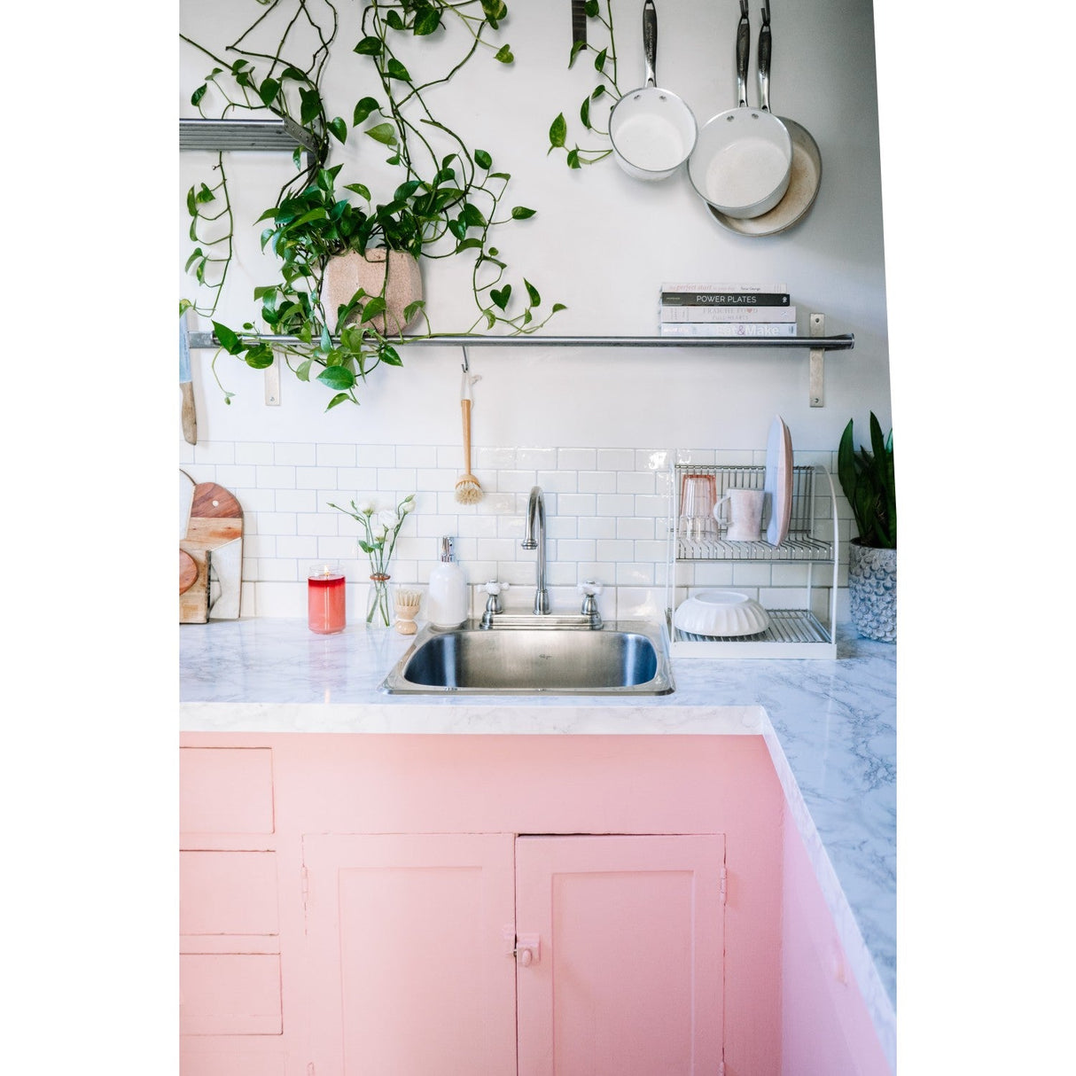 Restoration KB3748PX Two-Handle 3-Hole Deck Mount 8" Centerset Kitchen Faucet, Brushed Nickel