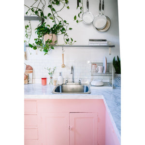 Restoration KB3748PX Two-Handle 3-Hole Deck Mount 8" Centerset Kitchen Faucet, Brushed Nickel