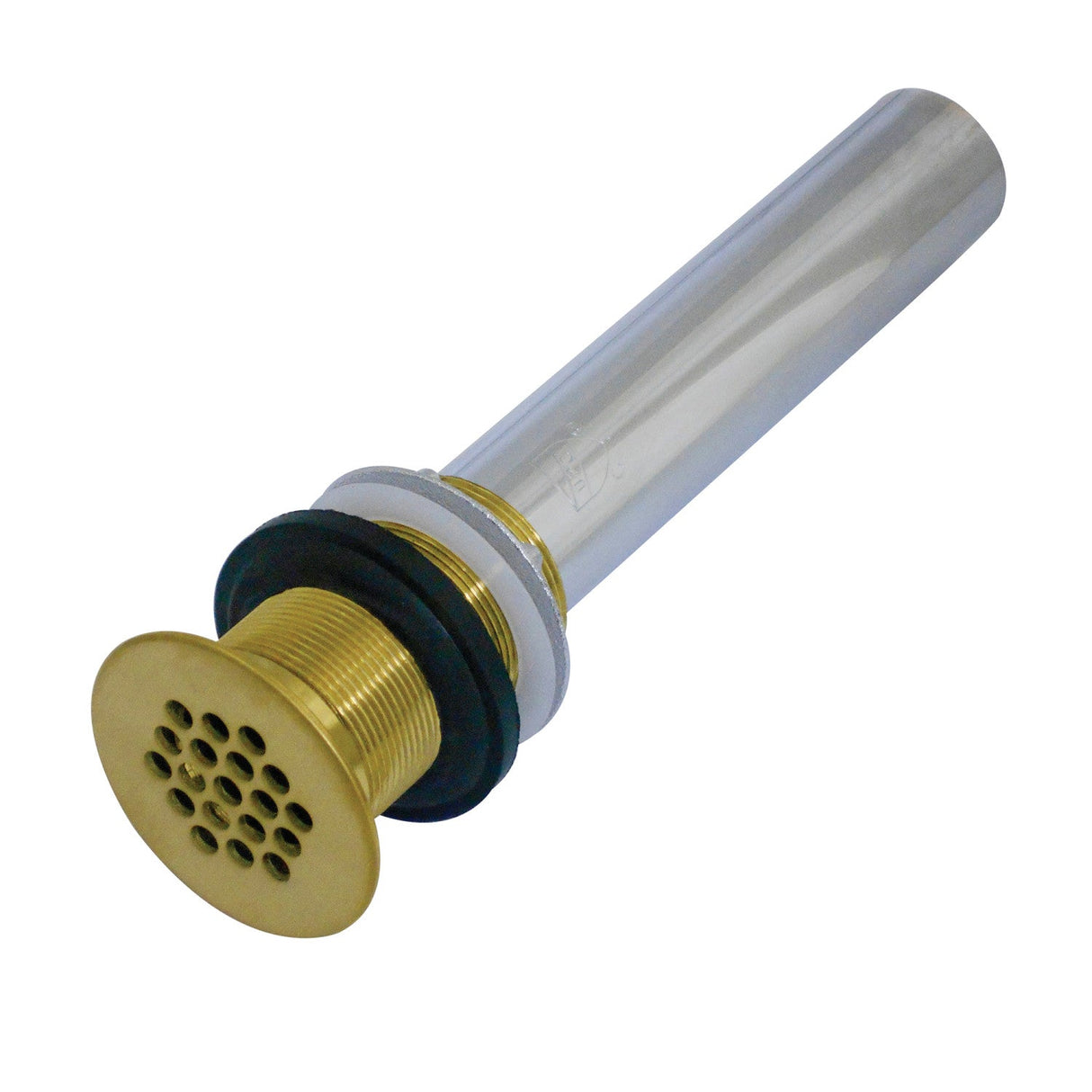 Trimscape KB4007 Brass Grid Bathroom Sink Drain without Overflow, 17 Gauge, Brushed Brass