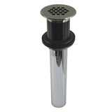 Modern KB400VN Brass Grid Bathroom Sink Drain without Overflow, 17 Gauge, Black Stainless