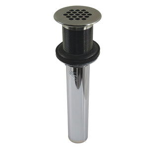 Modern KB400VN Brass Grid Bathroom Sink Drain without Overflow, 17 Gauge, Black Stainless