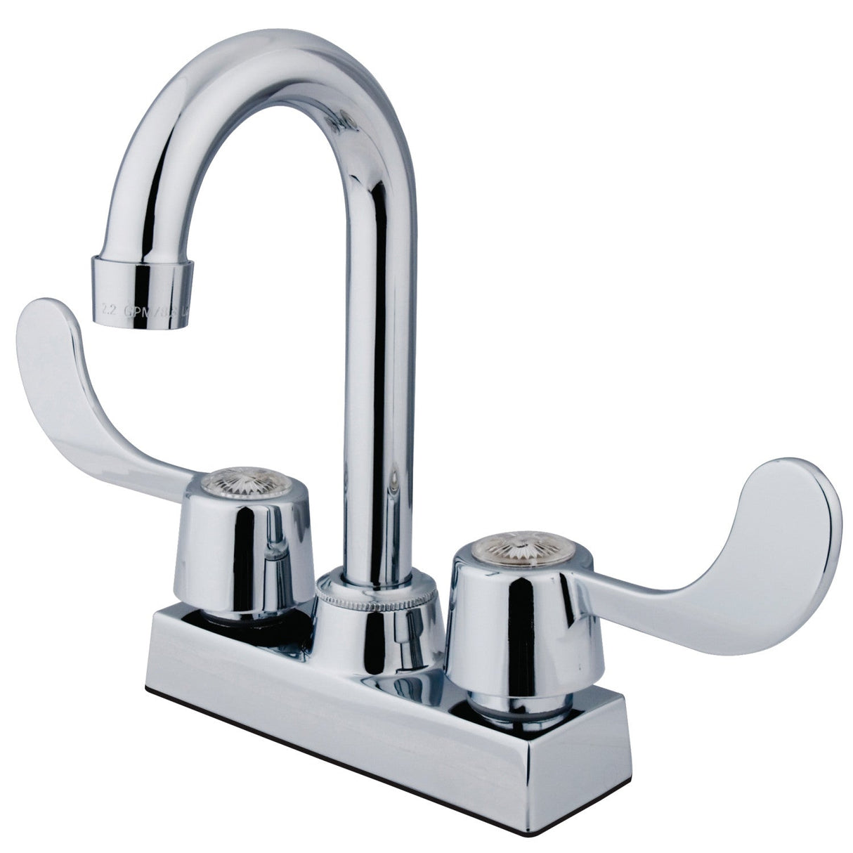 Vista KB451 Two-Handle 2-Hole Deck Mount Bar Faucet, Polished Chrome