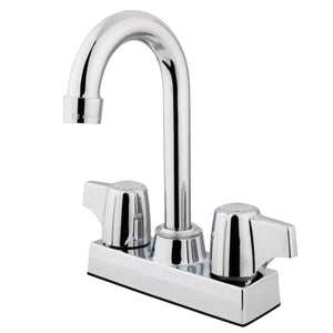 Vista KB460 Two-Handle 2-Hole Deck Mount Bar Faucet, Polished Chrome