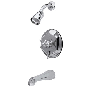 English Vintage KB46310BX Single-Handle 3-Hole Wall Mount Tub and Shower Faucet, Polished Chrome