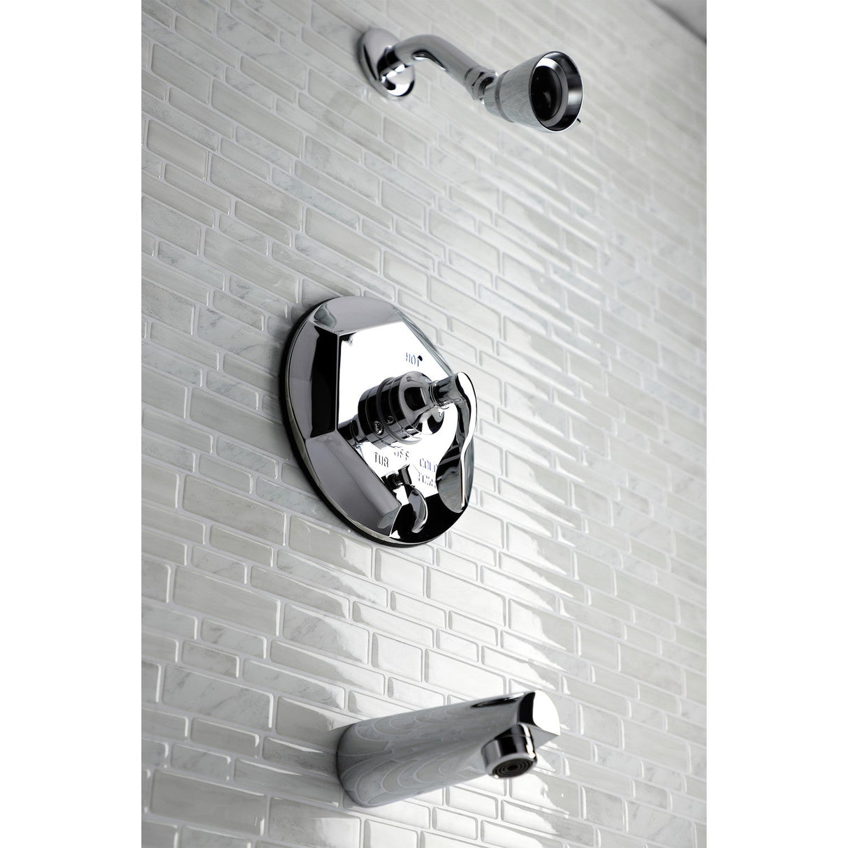 KB46310DFL Single-Handle 3-Hole Wall Mount Tub and Shower Faucet, Polished Chrome