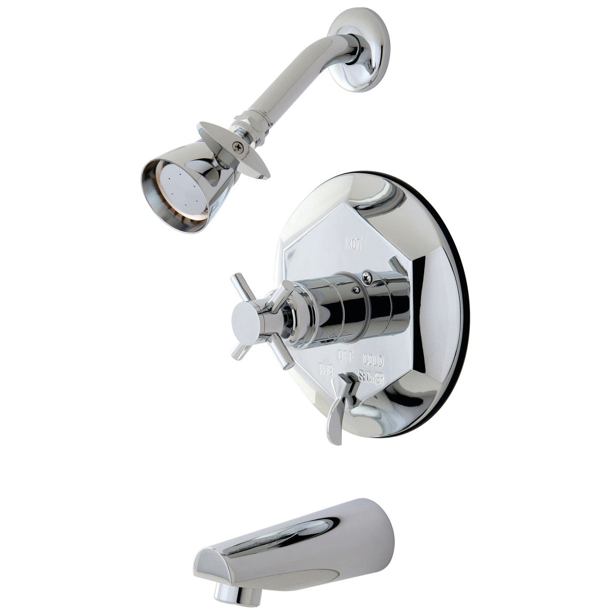 Concord KB46310DX Single-Handle 3-Hole Wall Mount Tub and Shower Faucet, Polished Chrome