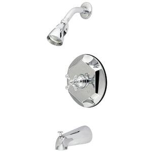 English Vintage KB4631BX Single-Handle 3-Hole Wall Mount Tub and Shower Faucet, Polished Chrome