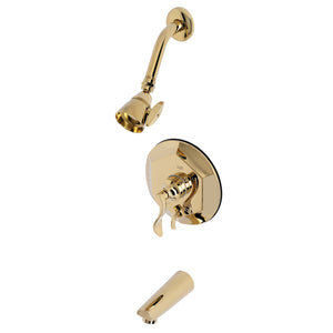 KB46320DFL Single-Handle 3-Hole Wall Mount Tub and Shower Faucet, Polished Brass