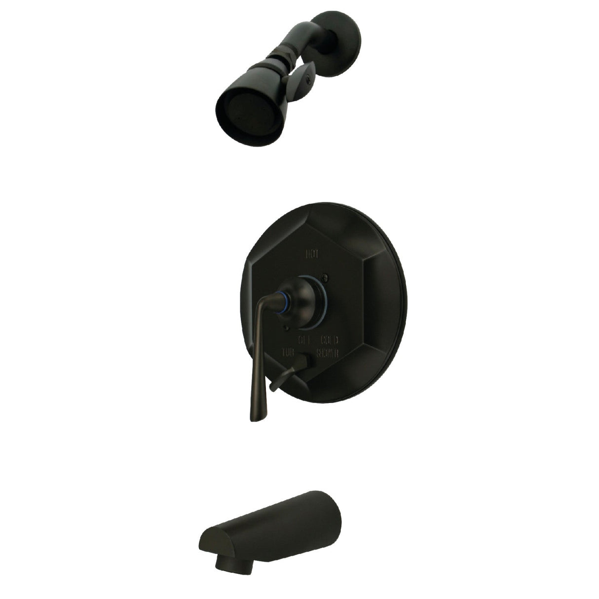 Silver Sage KB46350ZL Single-Handle 3-Hole Wall Mount Tub and Shower Faucet, Oil Rubbed Bronze