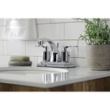 Serena KB4641SVL Two-Handle 3-Hole Deck Mount 4" Centerset Bathroom Faucet with Retail Pop-Up, Polished Chrome