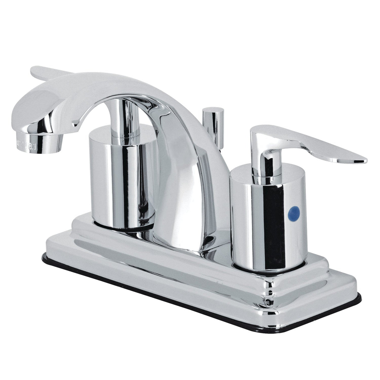 Serena KB4641SVL Two-Handle 3-Hole Deck Mount 4" Centerset Bathroom Faucet with Retail Pop-Up, Polished Chrome