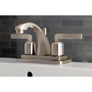 Centurion KB4648EFL Two-Handle 3-Hole Deck Mount 4" Centerset Bathroom Faucet with Plastic Pop-Up, Brushed Nickel