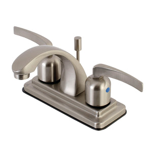 Centurion KB4648EFL Two-Handle 3-Hole Deck Mount 4" Centerset Bathroom Faucet with Plastic Pop-Up, Brushed Nickel