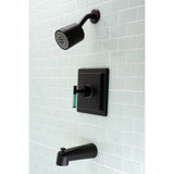 Kaiser KB4650CKL Single-Handle 3-Hole Wall Mount Tub and Shower Faucet, Matte Black