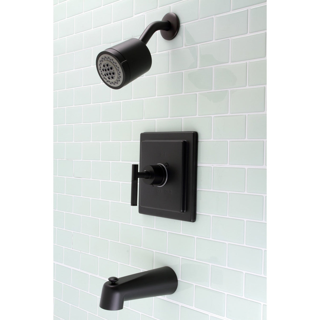 Kaiser KB4650CKL Single-Handle 3-Hole Wall Mount Tub and Shower Faucet, Matte Black