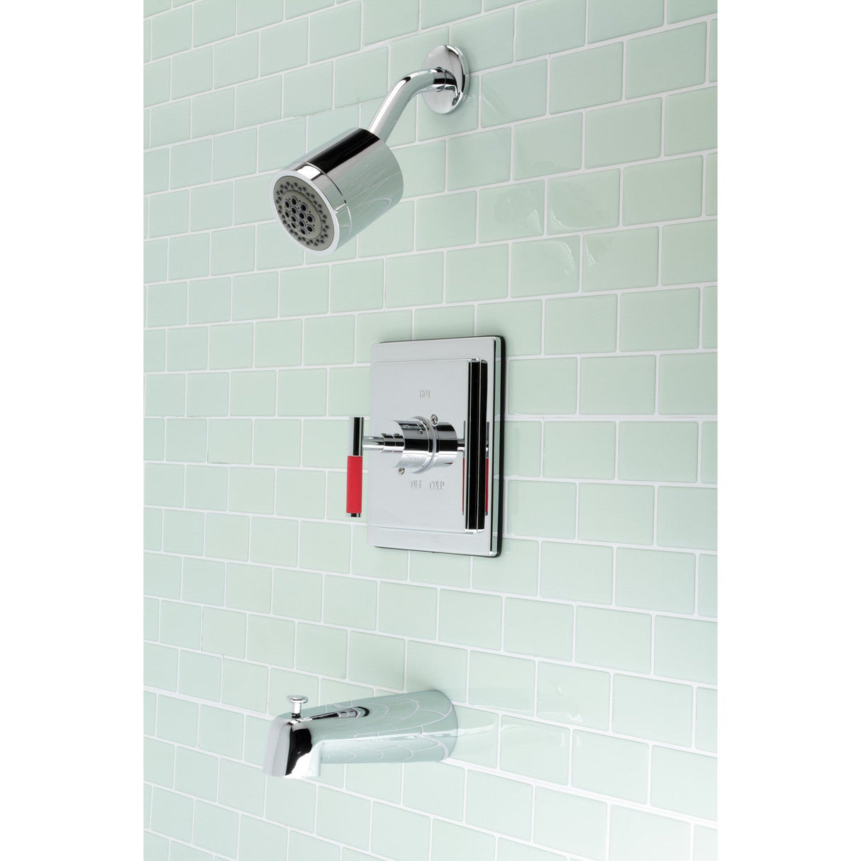 Kaiser KB4651CKL Single-Handle 3-Hole Wall Mount Tub and Shower Faucet, Polished Chrome