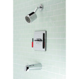 Kaiser KB4651CKL Single-Handle 3-Hole Wall Mount Tub and Shower Faucet, Polished Chrome