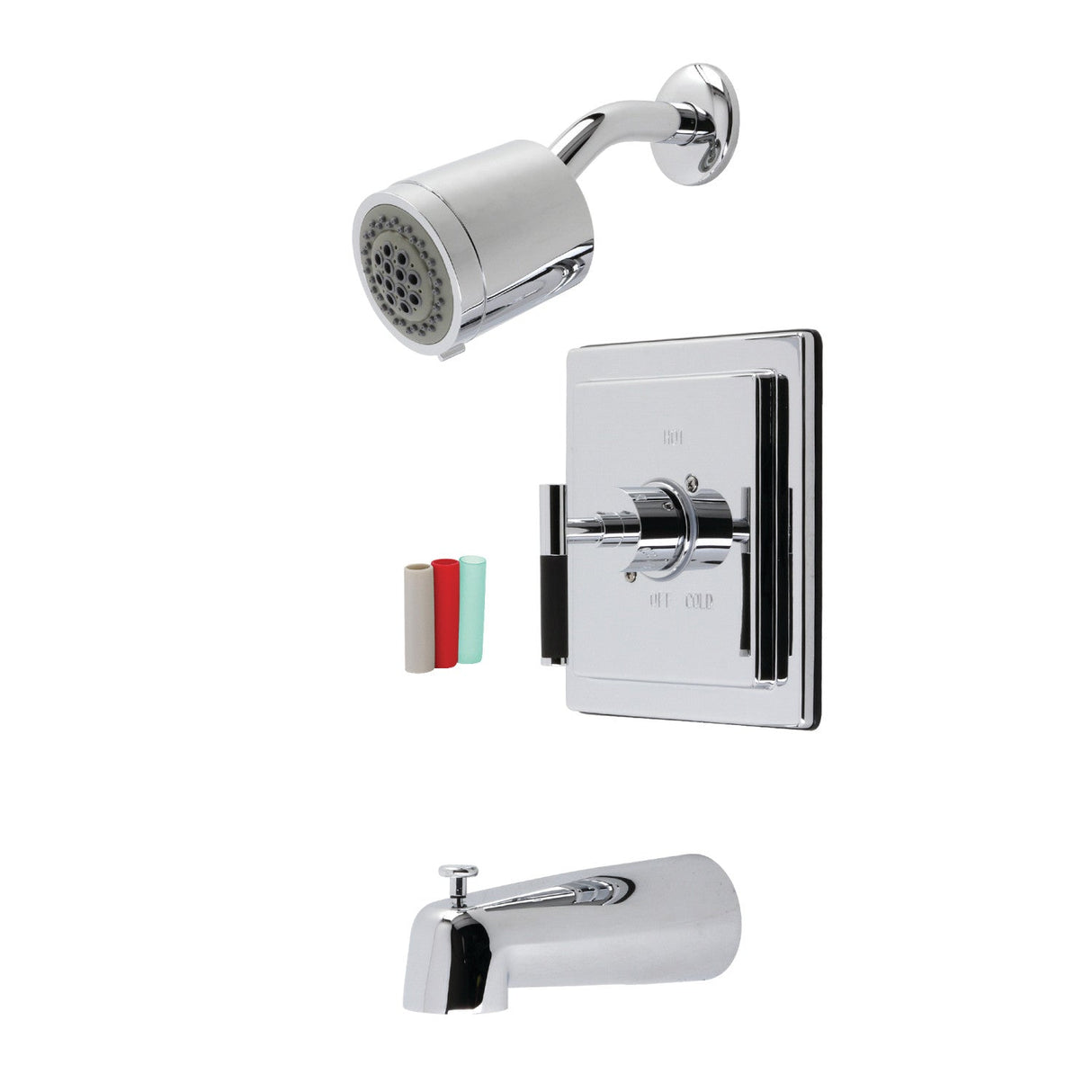 Kaiser KB4651CKL Single-Handle 3-Hole Wall Mount Tub and Shower Faucet, Polished Chrome