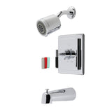 Kaiser KB4651CKL Single-Handle 3-Hole Wall Mount Tub and Shower Faucet, Polished Chrome