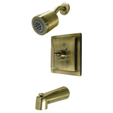 Manhattan KB4653CML Single-Handle 3-Hole Wall Mount Tub and Shower Faucet, Antique Brass