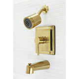 Concord KB4657DL Single-Handle 3-Hole Wall Mount Tub and Shower Faucet, Brushed Brass