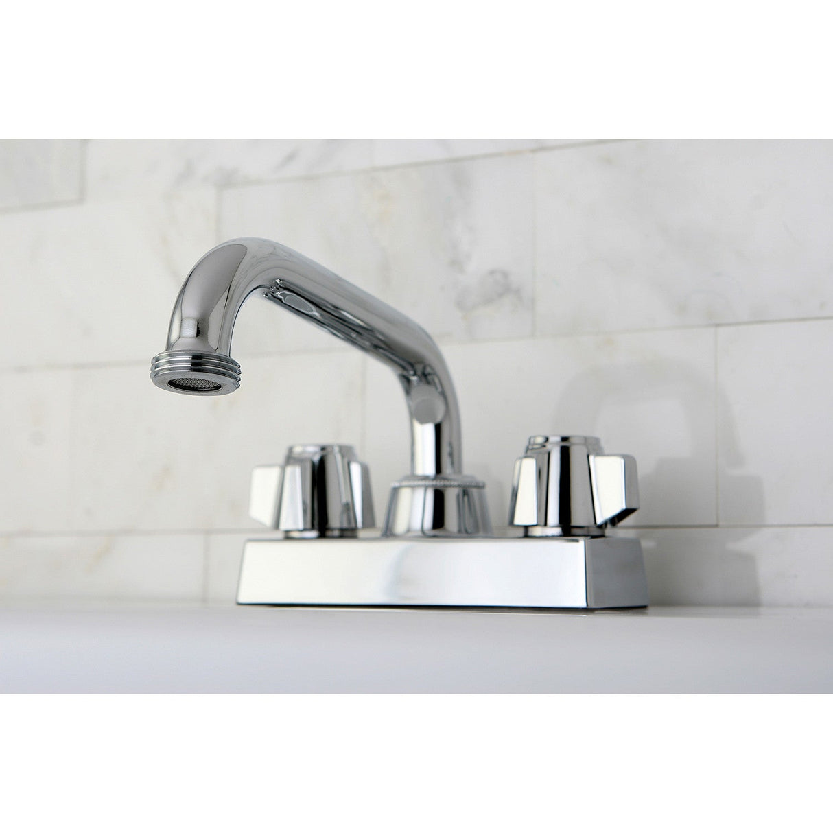 KB471 Two-Handle 2-Hole Deck Mount Laundry Faucet, Polished Chrome