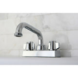 KB471 Two-Handle 2-Hole Deck Mount Laundry Faucet, Polished Chrome