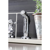 Metropolitan KB4721BXSP Two-Handle 4-Hole Deck Mount 8" Centerset Kitchen Faucet with Side Sprayer, Polished Chrome
