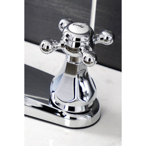 Metropolitan KB4721BXSP Two-Handle 4-Hole Deck Mount 8" Centerset Kitchen Faucet with Side Sprayer, Polished Chrome