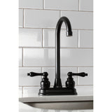 Victorian KB490AL Two-Handle 2-Hole Deck Mount Bar Faucet, Matte Black