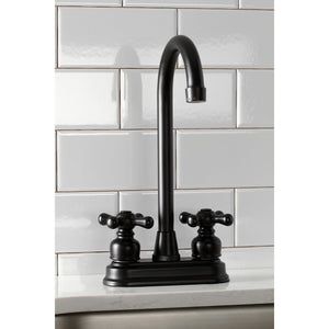 Victorian KB490AX Two-Handle 2-Hole Deck Mount Bar Faucet, Matte Black
