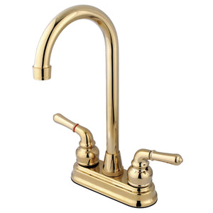 Magellan KB492 Two-Handle 2-Hole Deck Mount Bar Faucet, Polished Brass