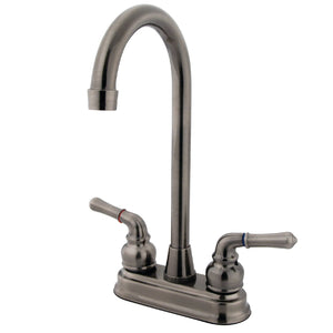 Magellan KB493 Two-Handle 2-Hole Deck Mount Bar Faucet, Black Stainless