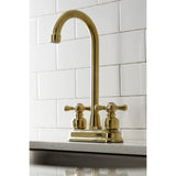 Victorian KB497AXSB Two-Handle 2-Hole Deck Mount Bar Faucet, Brushed Brass