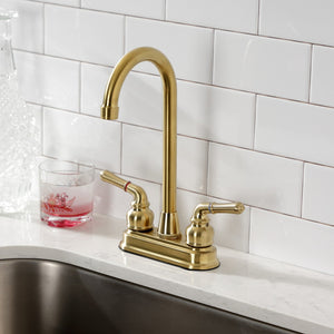 Magellan KB497SB Two-Handle 2-Hole Deck Mount Bar Faucet, Brushed Brass
