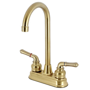 Magellan KB497SB Two-Handle 2-Hole Deck Mount Bar Faucet, Brushed Brass