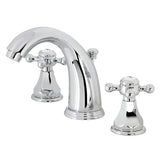 Metropolitan KB4981BX Two-Handle 3-Hole Deck Mount Widespread Bathroom Faucet with Plastic Pop-Up, Polished Chrome