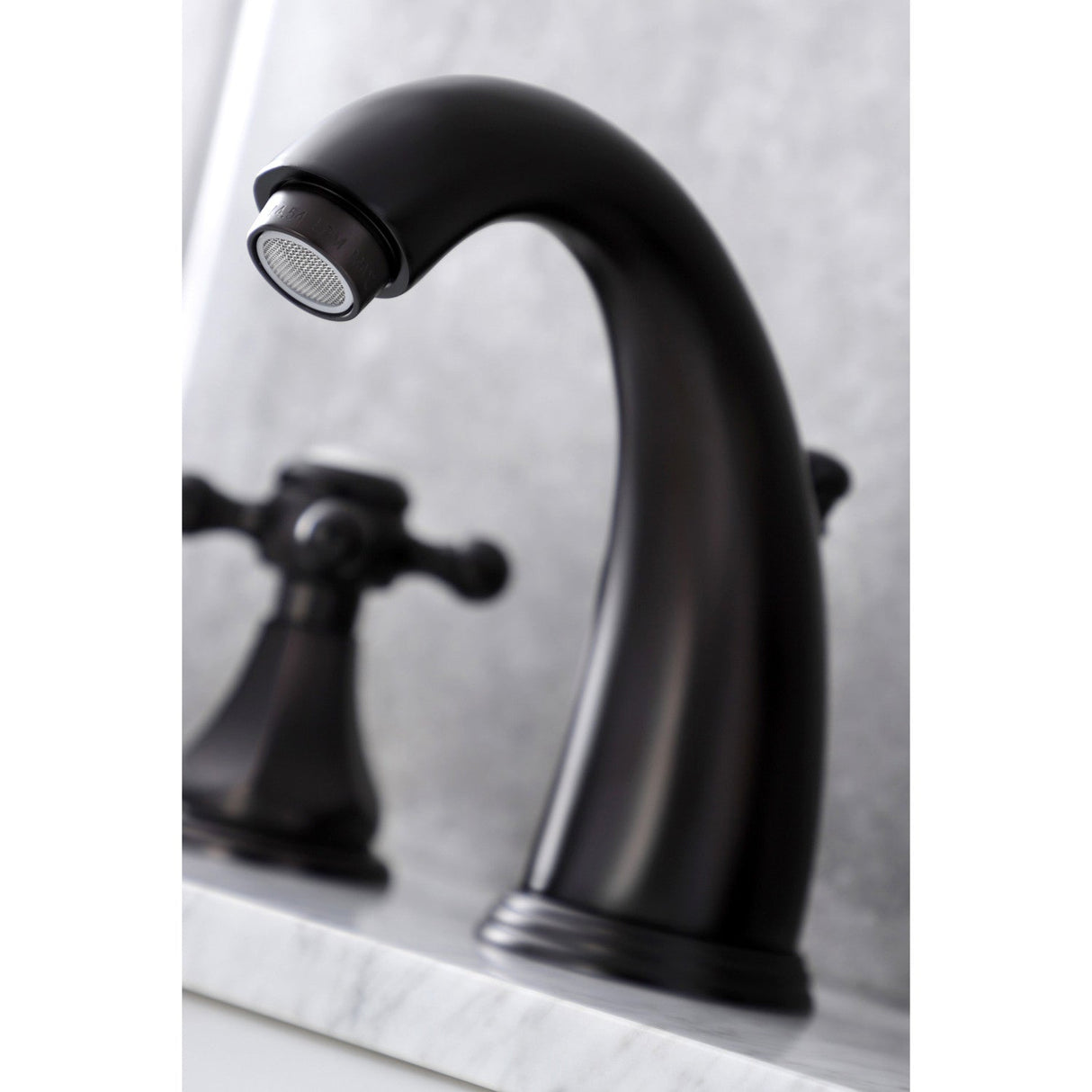 Metropolitan KB4985BX Two-Handle 3-Hole Deck Mount Widespread Bathroom Faucet with Plastic Pop-Up, Oil Rubbed Bronze