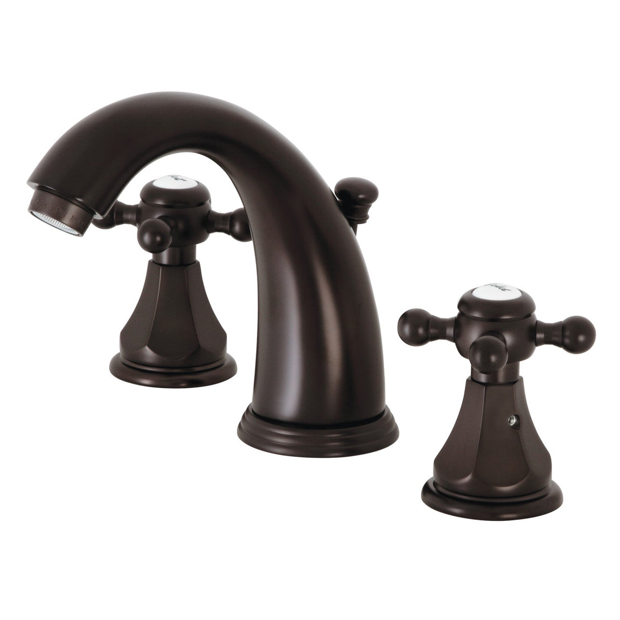 Metropolitan KB4985BX Two-Handle 3-Hole Deck Mount Widespread Bathroom Faucet with Plastic Pop-Up, Oil Rubbed Bronze