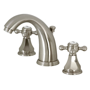 Metropolitan KB4988BX Two-Handle 3-Hole Deck Mount Widespread Bathroom Faucet with Plastic Pop-Up, Brushed Nickel