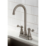American Classic KB498ACL Two-Handle 2-Hole Deck Mount Bar Faucet, Brushed Nickel