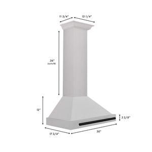 ZLINE Autograph Edition 30 in. Fingerprint Resistant Stainless Steel Range Hood and Accents (KB4SNZ-30)