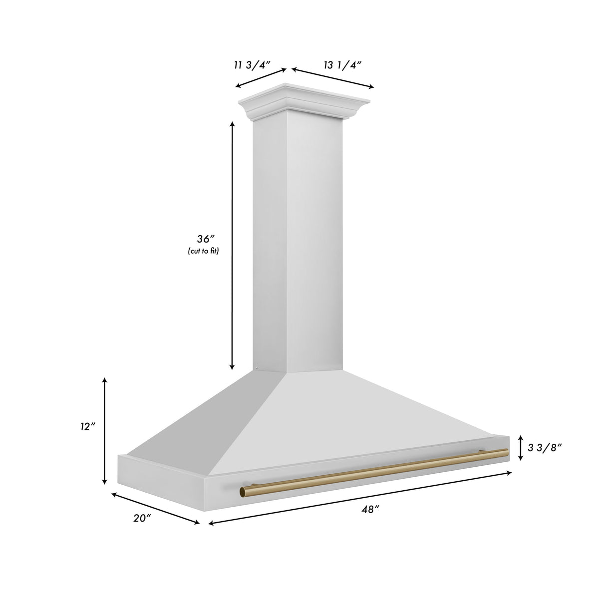 ZLINE Autograph Edition 48 in. Stainless Steel Range Hood with Stainless Steel Shell and Accents (KB4STZ-48)