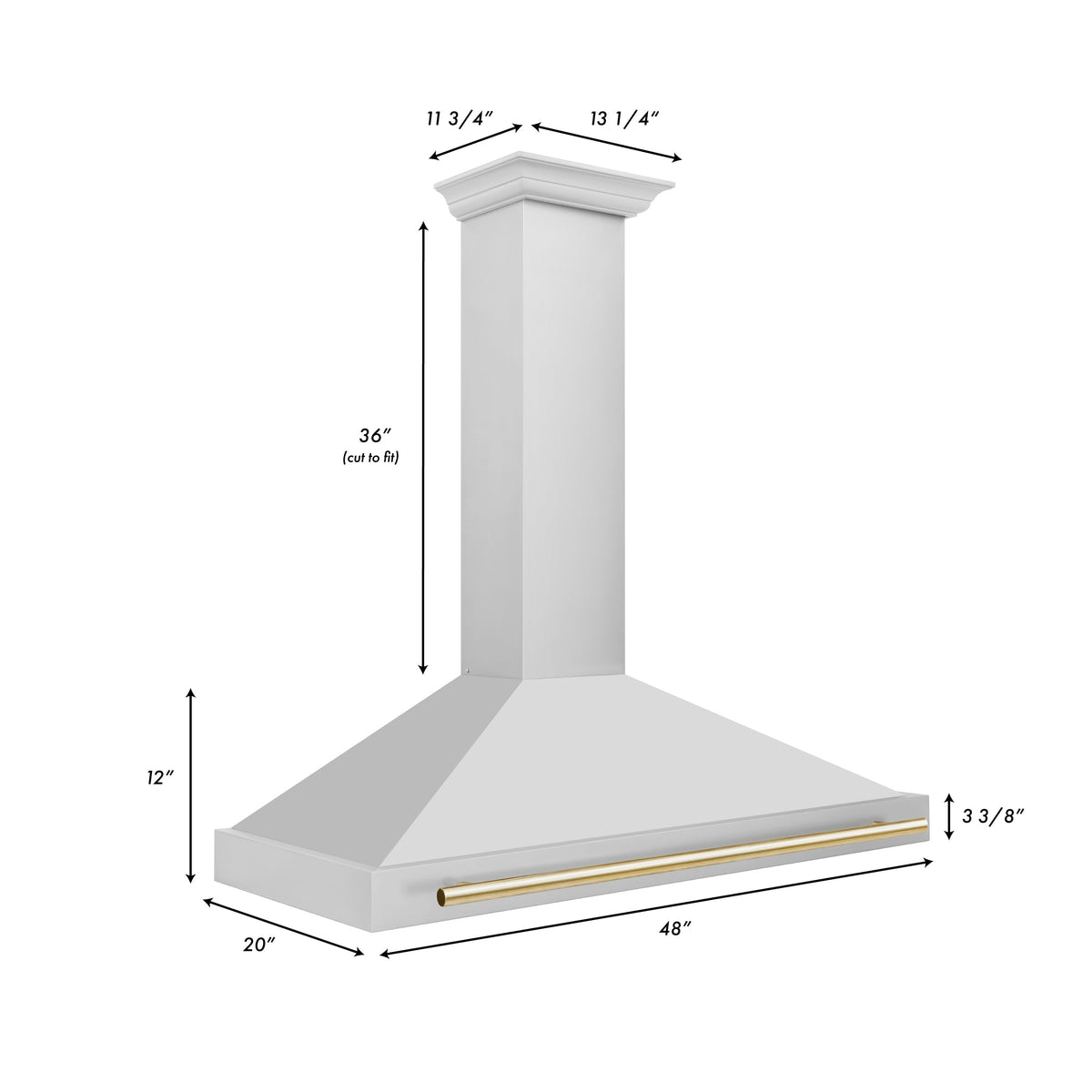 ZLINE Autograph Edition 48 in. Stainless Steel Range Hood with Stainless Steel Shell and Accents (KB4STZ-48)