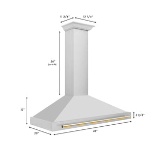 ZLINE Autograph Edition 48 in. Stainless Steel Range Hood with Stainless Steel Shell and Accents (KB4STZ-48)