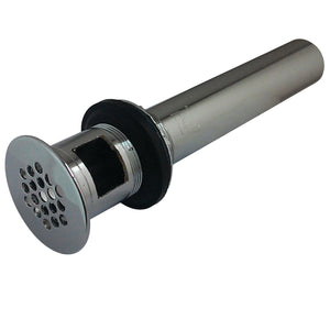 Trimscape KB5001 Brass Grid Bathroom Sink Drain with Overflow, 17 Gauge, Polished Chrome