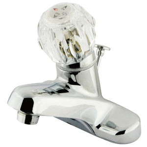 Americana KB521B Single-Handle 3-Hole Deck Mount 4" Centerset Bathroom Faucet with Brass Pop-Up, Polished Chrome